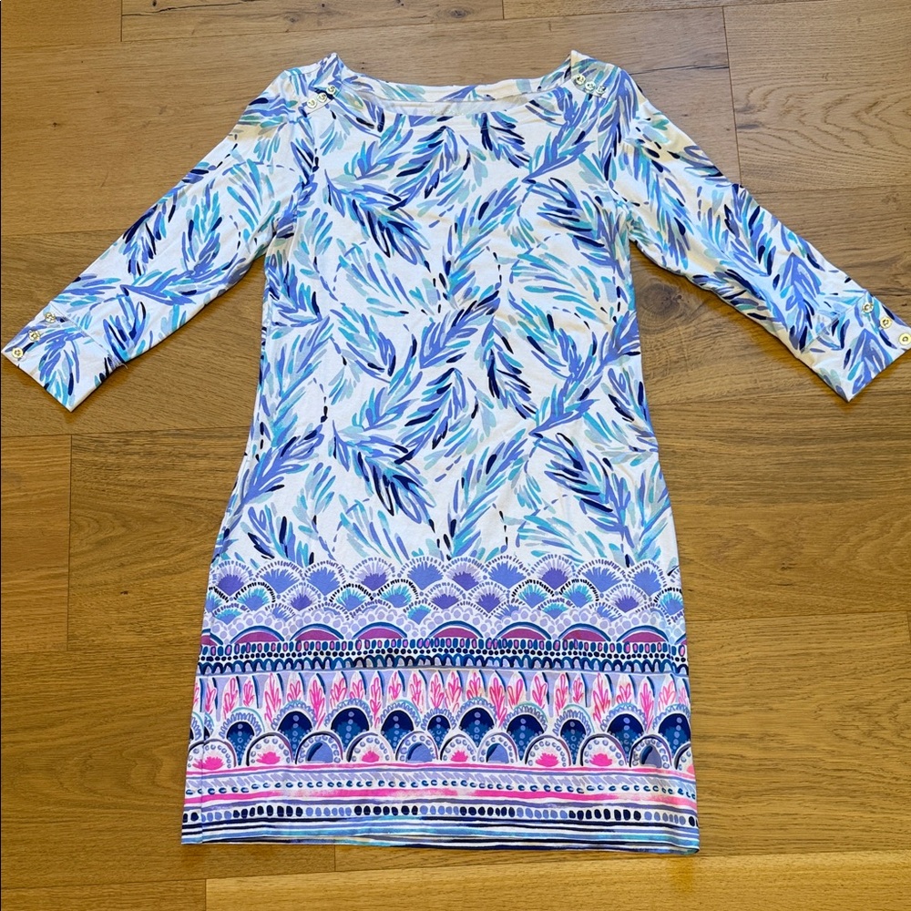 Lilly Pulitzer Blue and Pink Patterned Dress